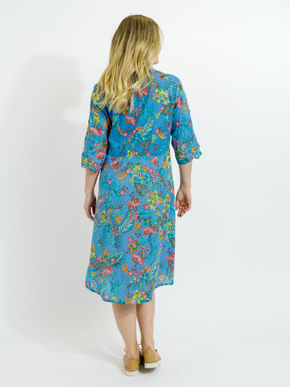 Mareeba Dress in Blue Garden