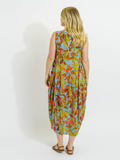 Glasshouse Dress in Autumn Leaves