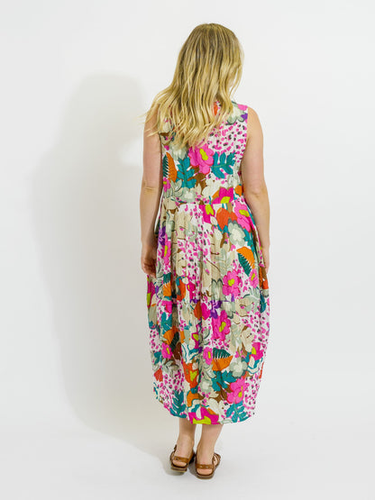 Glasshouse Dress in Fresh Pink Floral