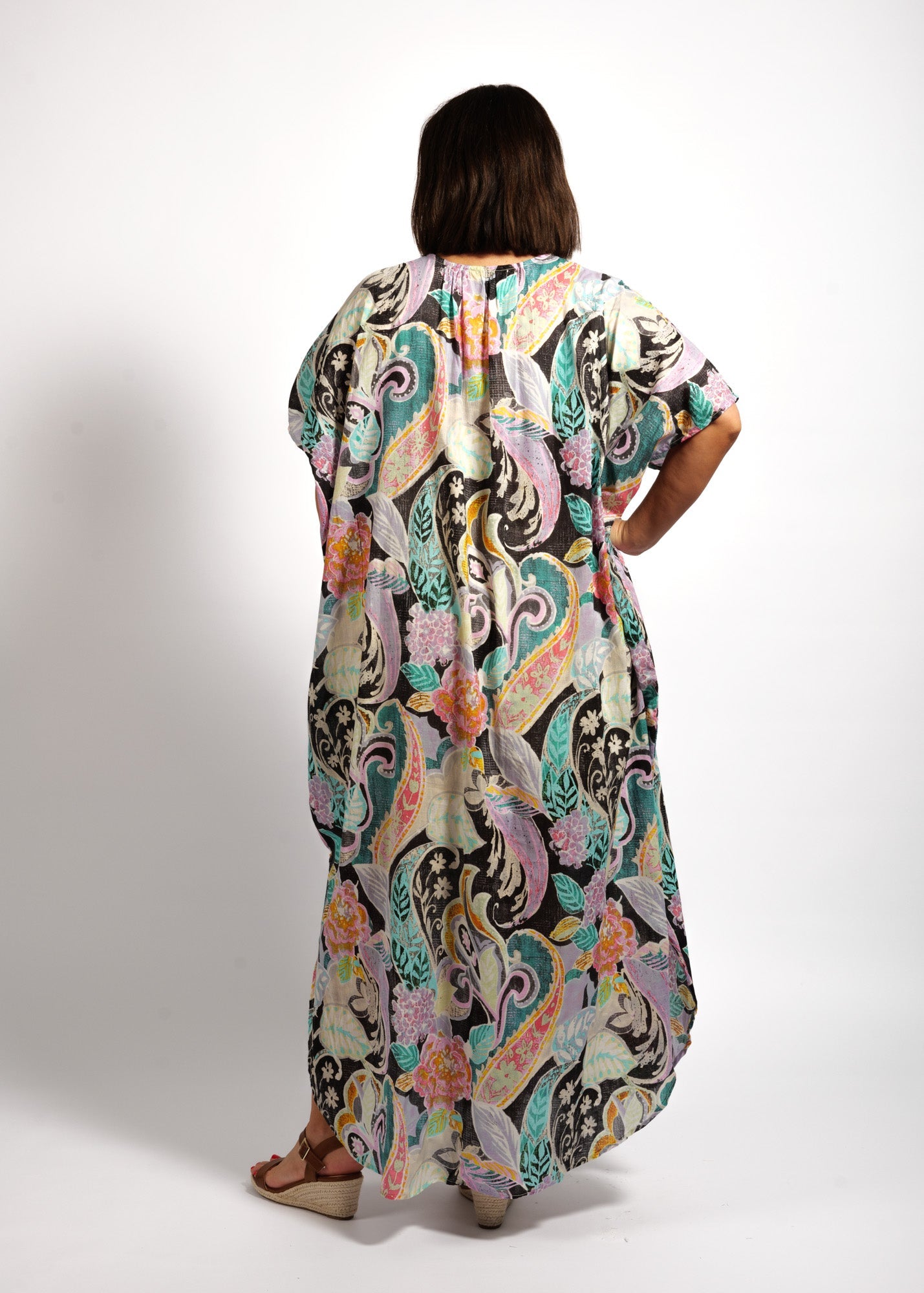 Isla Kaftan in Black Wash