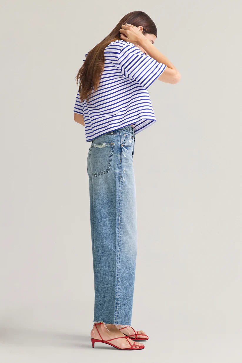 PISTOLA Tate Crop High Rise Bowed Wide Leg Jeans