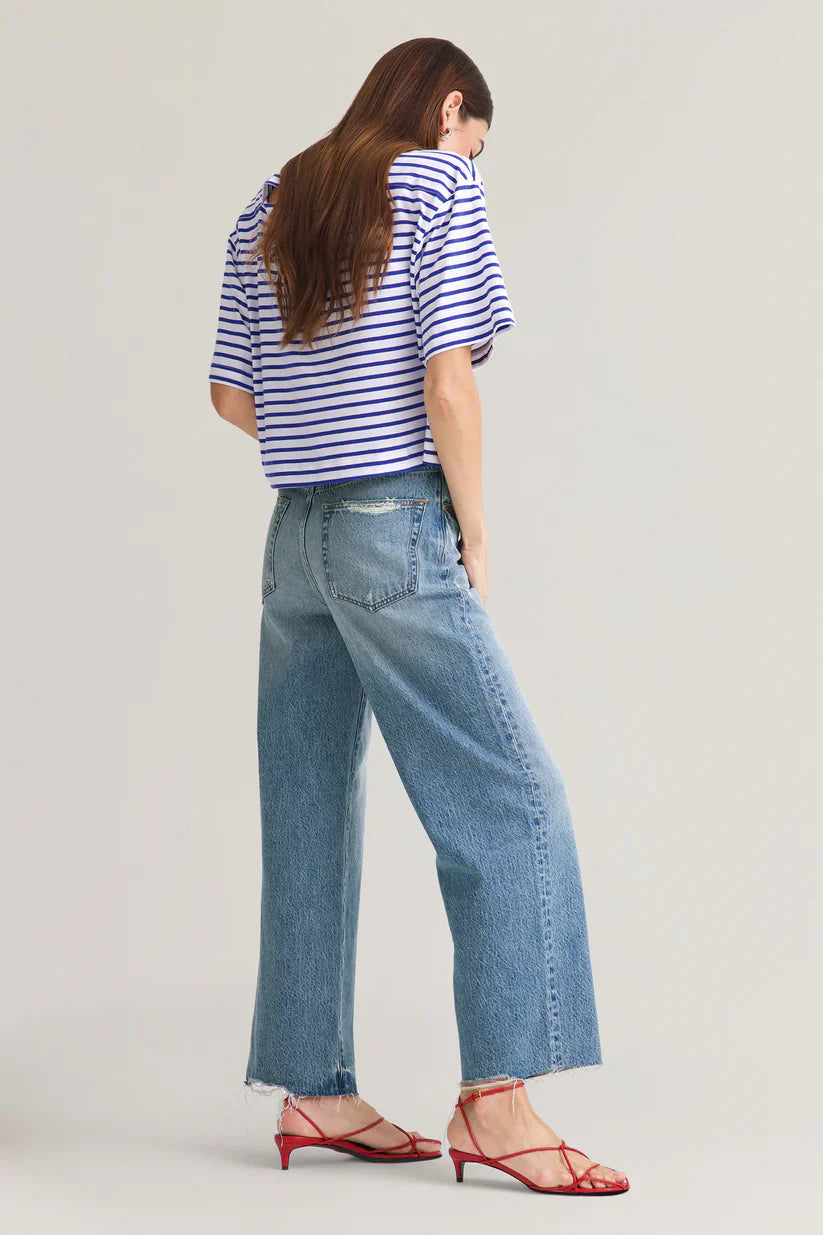 PISTOLA Tate Crop High Rise Bowed Wide Leg Jeans