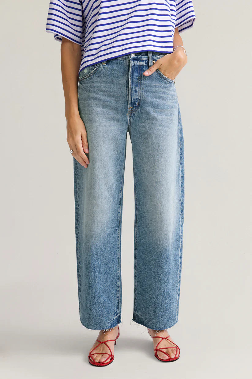 PISTOLA Tate Crop High Rise Bowed Wide Leg Jeans