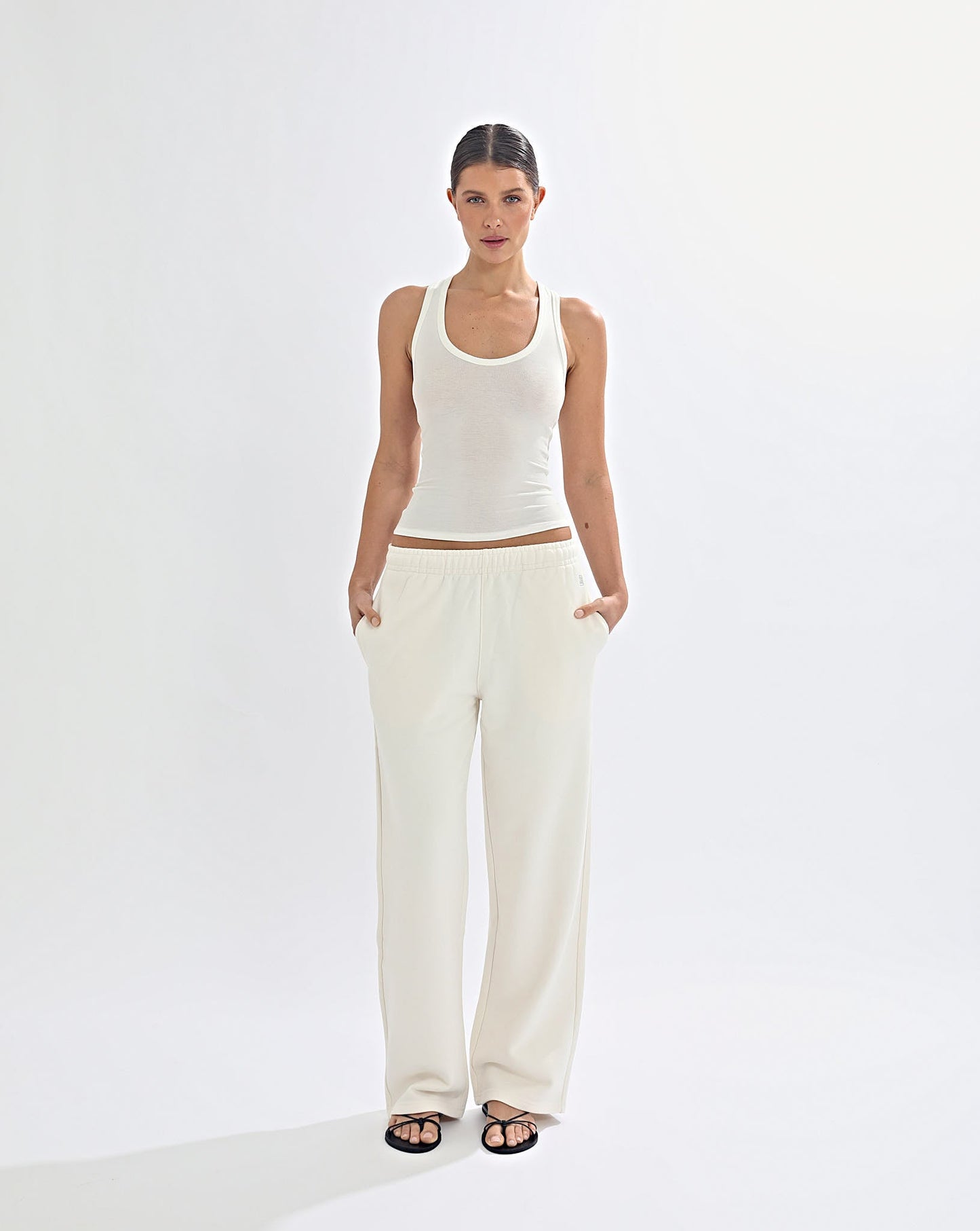 Alfie Trackpant Cream Cropped