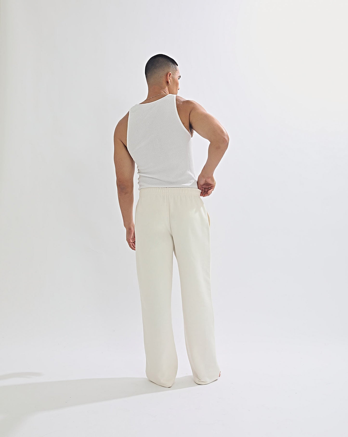 Alfie Trackpant Cream Cropped
