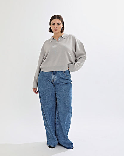 Henri Knit Jersey Light Grey