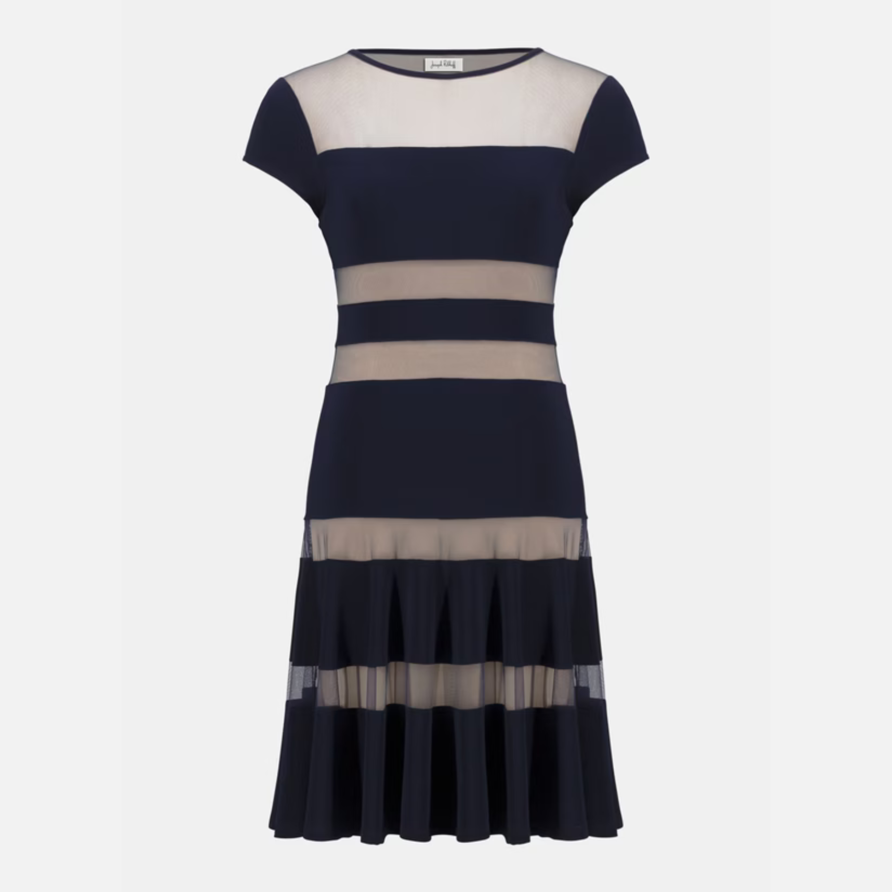 Joseph Ribkoff Fit and Flare Dress with Mesh Inserts