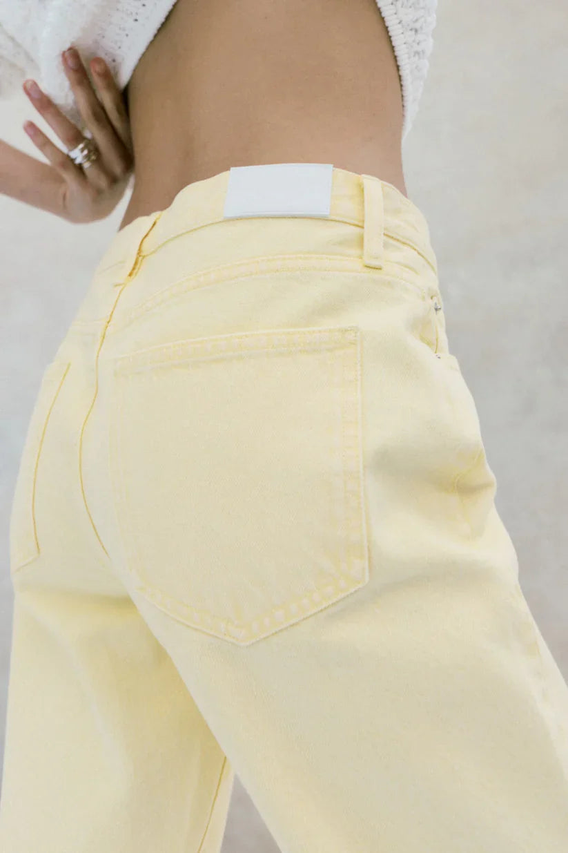 PISTOLA Lexi Mid Rise Bowed Straight Women's Jeans