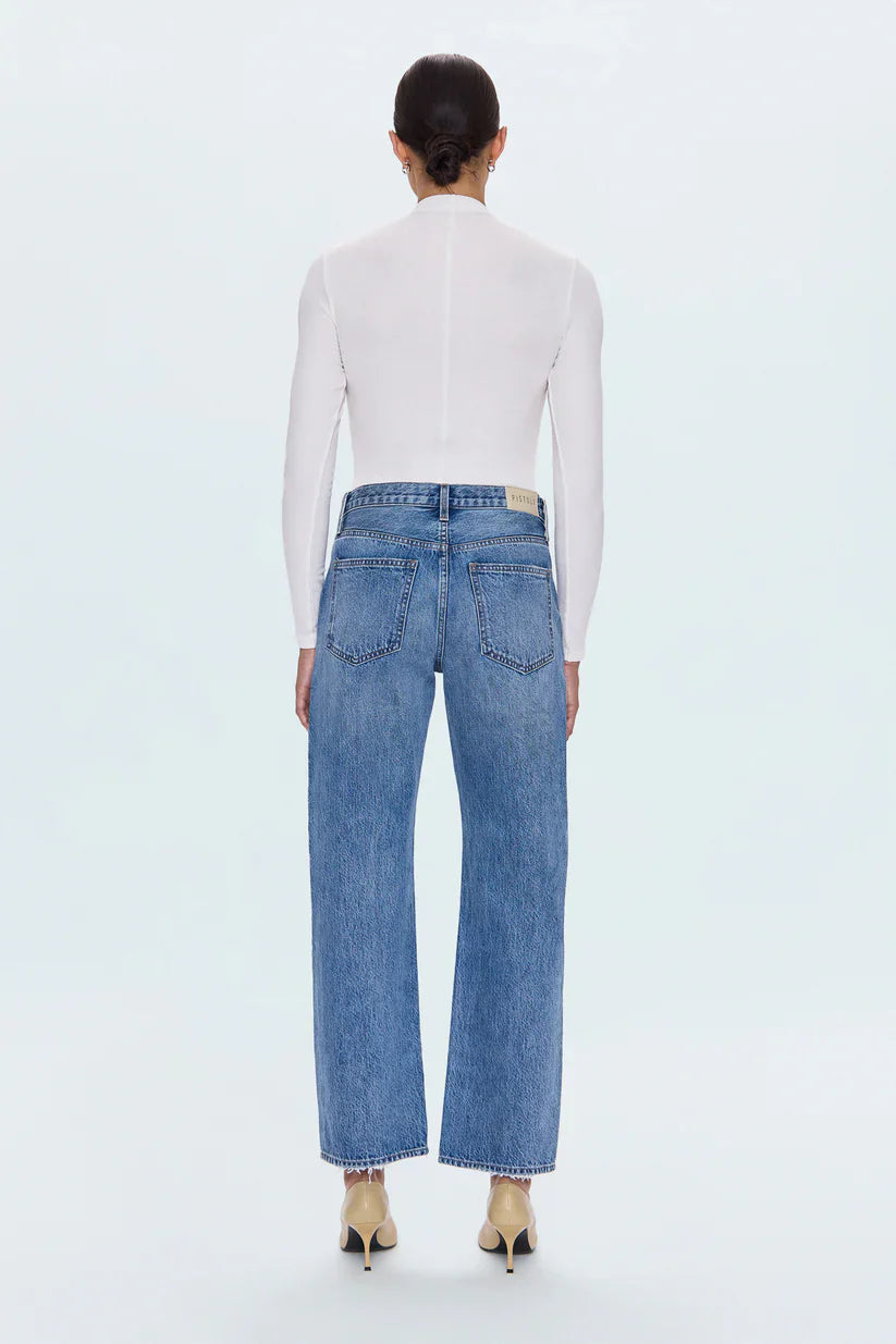 PISTOLA Lexi Mid Rise Bowed Straight Women's Jeans