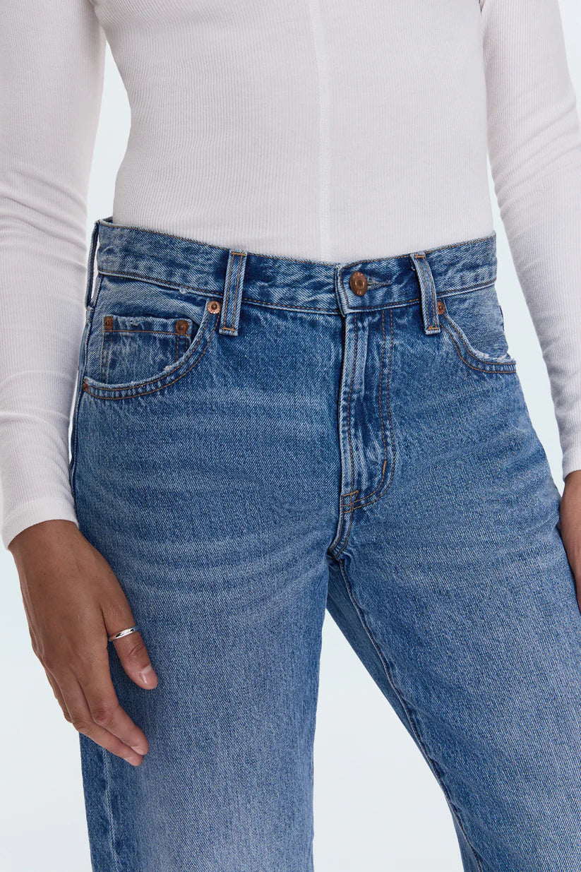 PISTOLA Lexi Mid Rise Bowed Straight Women's Jeans