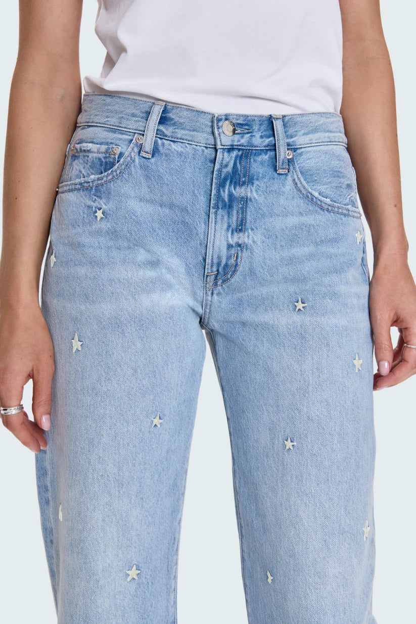 PISTOLA Lexi Mid Rise Bowed Straight Women's Jeans