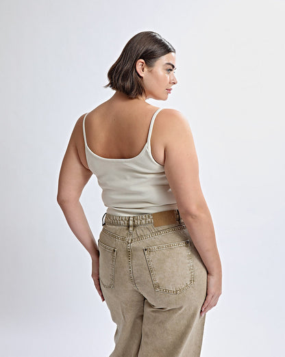 Noah Jeans Beige Cropped