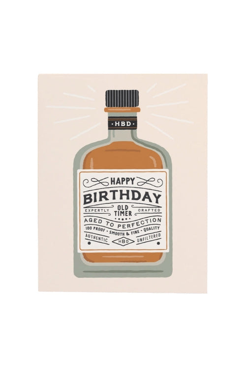 Happy Birthday Whiskey Greeting Card