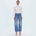 PISTOLA Lexi Mid Rise Bowed Straight Women's Jeans