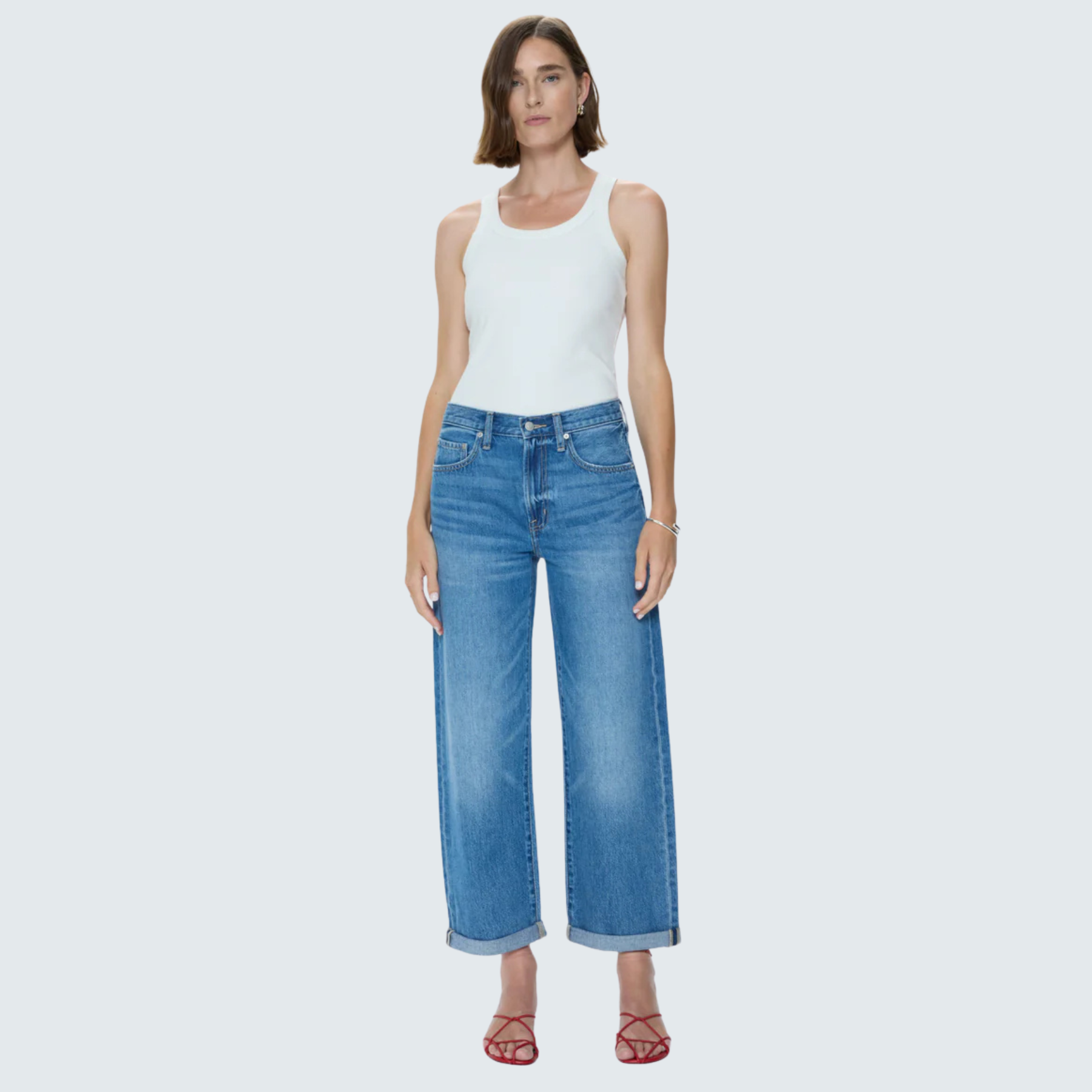 PISTOLA Donny Rolled Hem Boyfriend Jeans