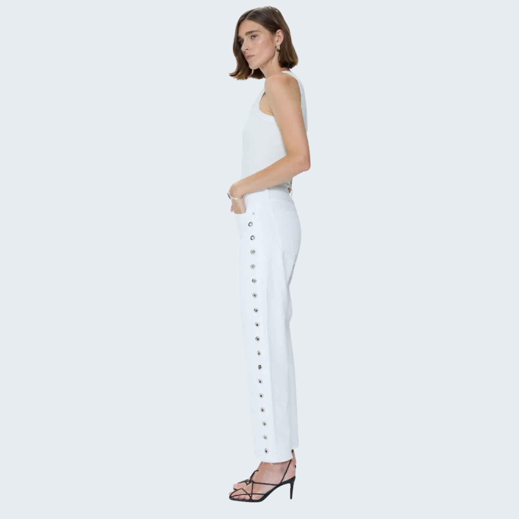 PISTOLA Lexi Mid Rise Bowed Straight Women's Jeans