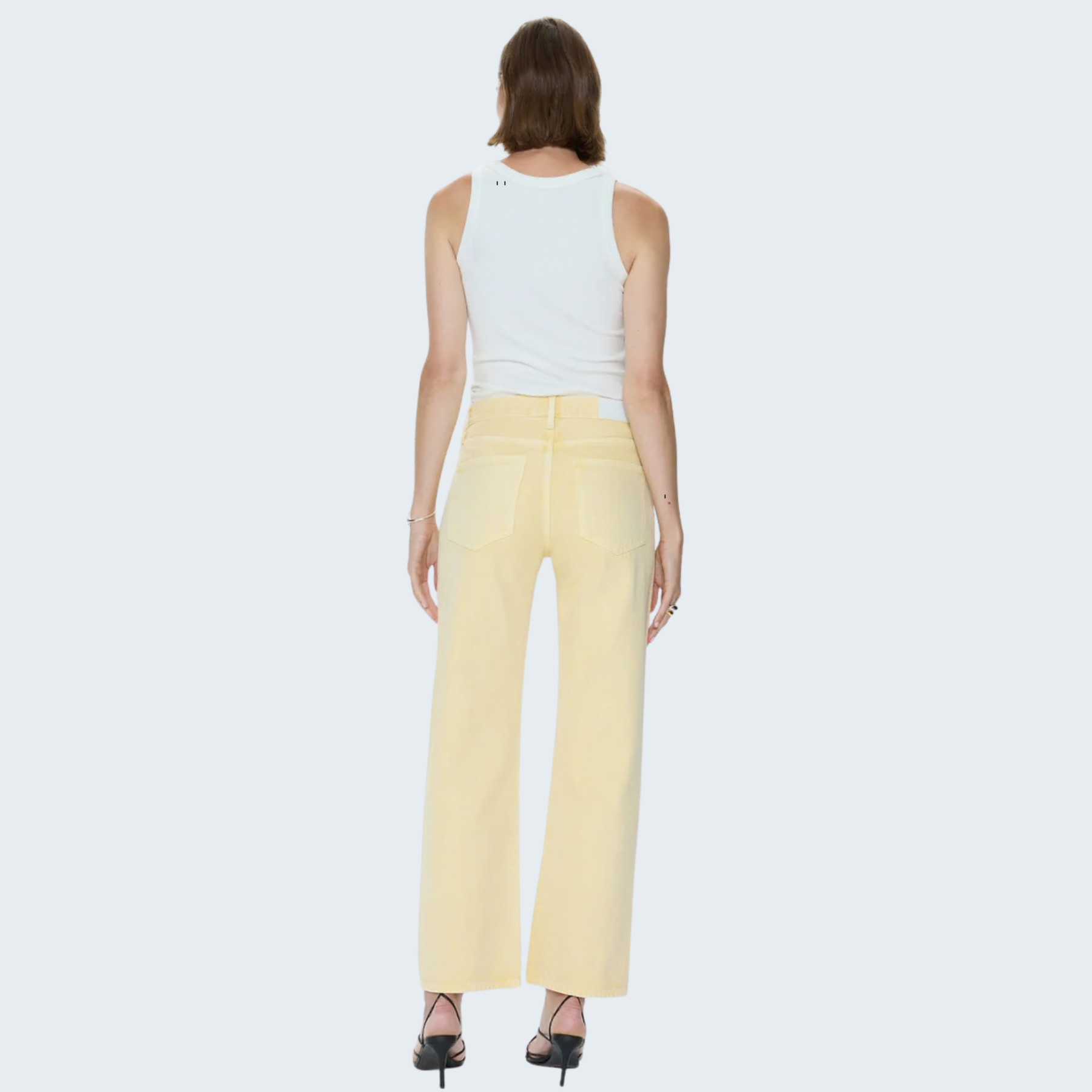 PISTOLA Lexi Mid Rise Bowed Straight Women's Jeans