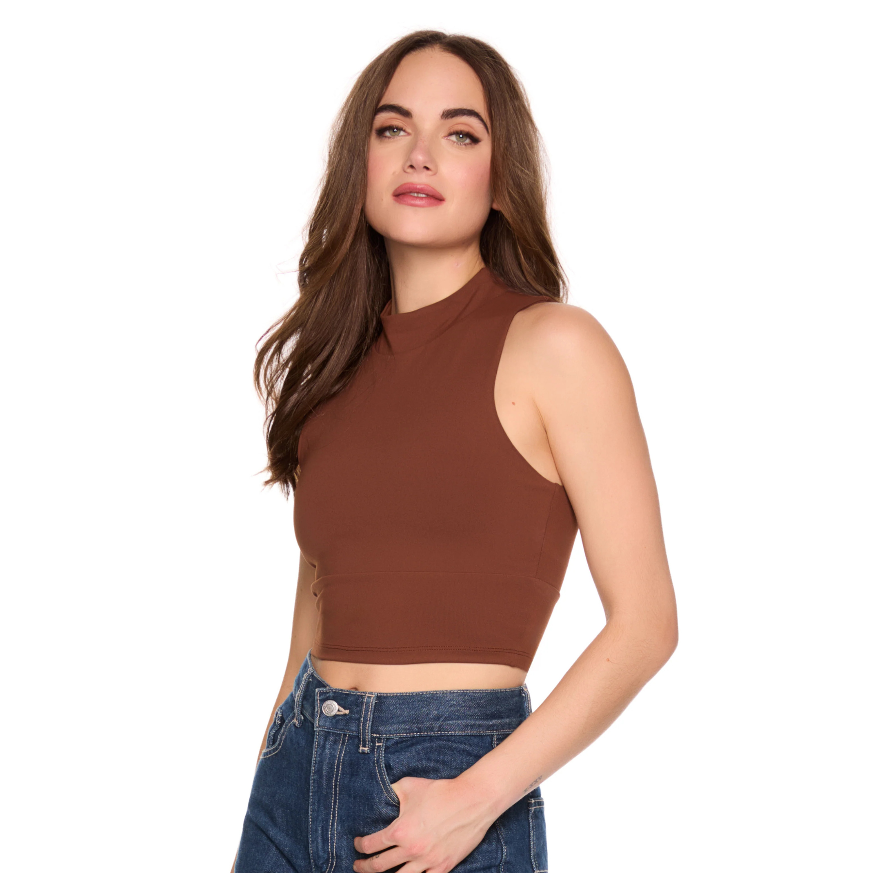 Susana Monaco Mock Sleeveless Top