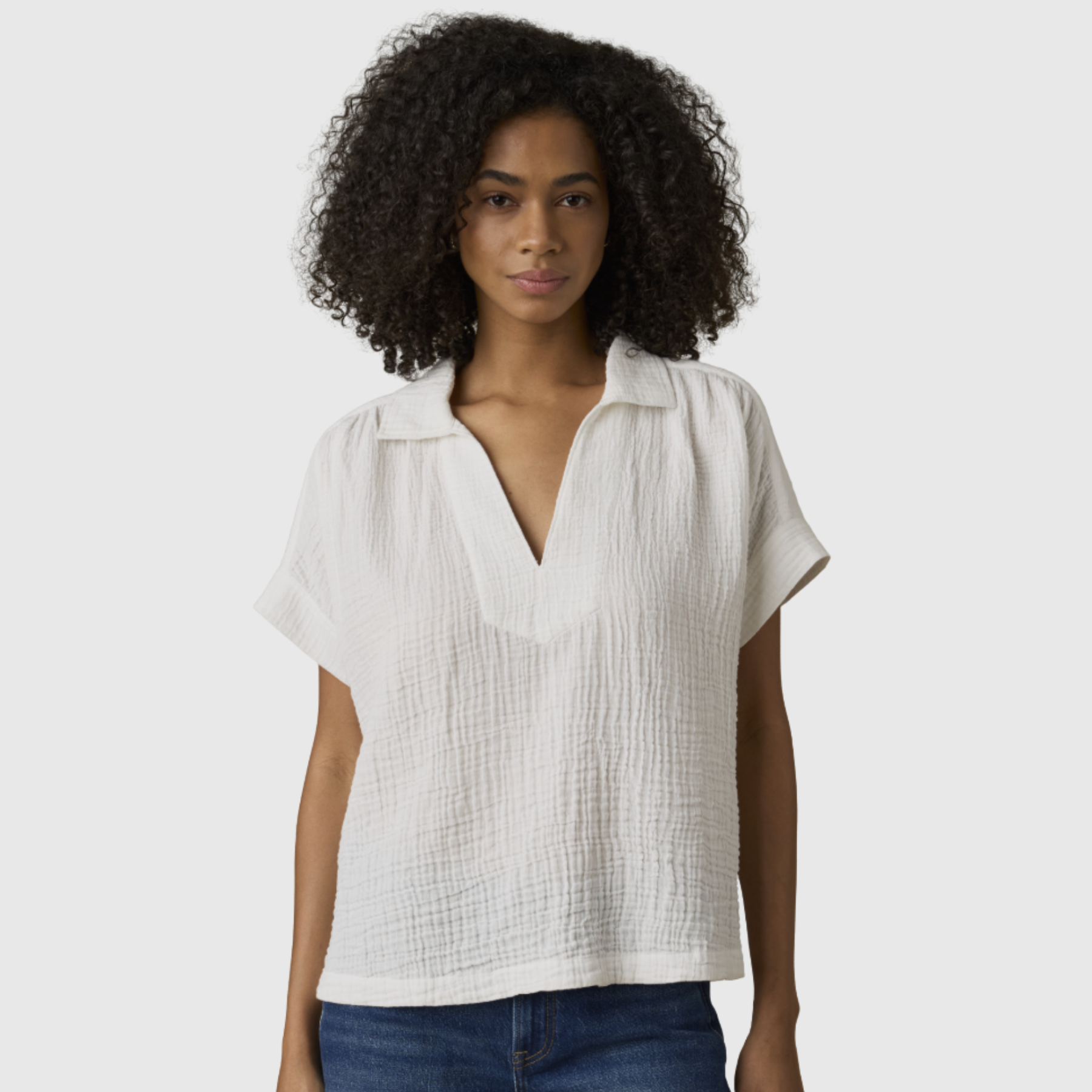 Faherty Dune Cotton Gauze Zoe Top