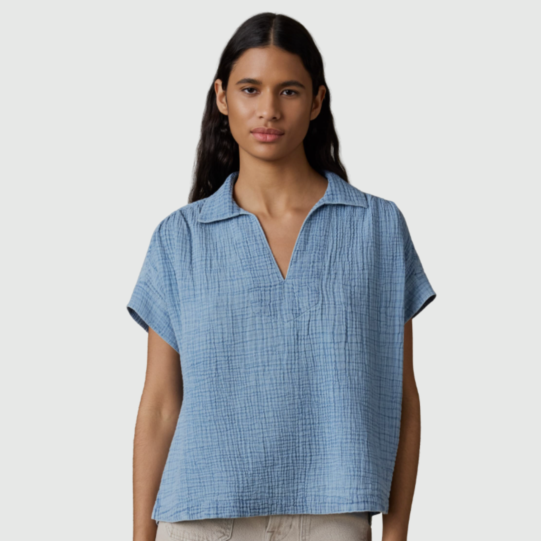 Faherty Dune Cotton Gauze Zoe Top