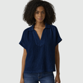 Faherty Dune Cotton Gauze Zoe Top