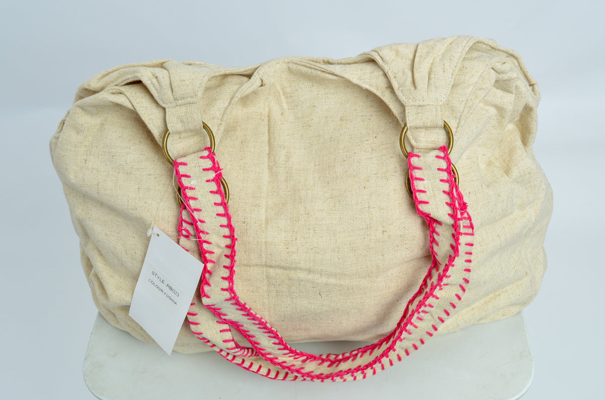 Beautiful tote bag colourfully decorated with embroidery and applique