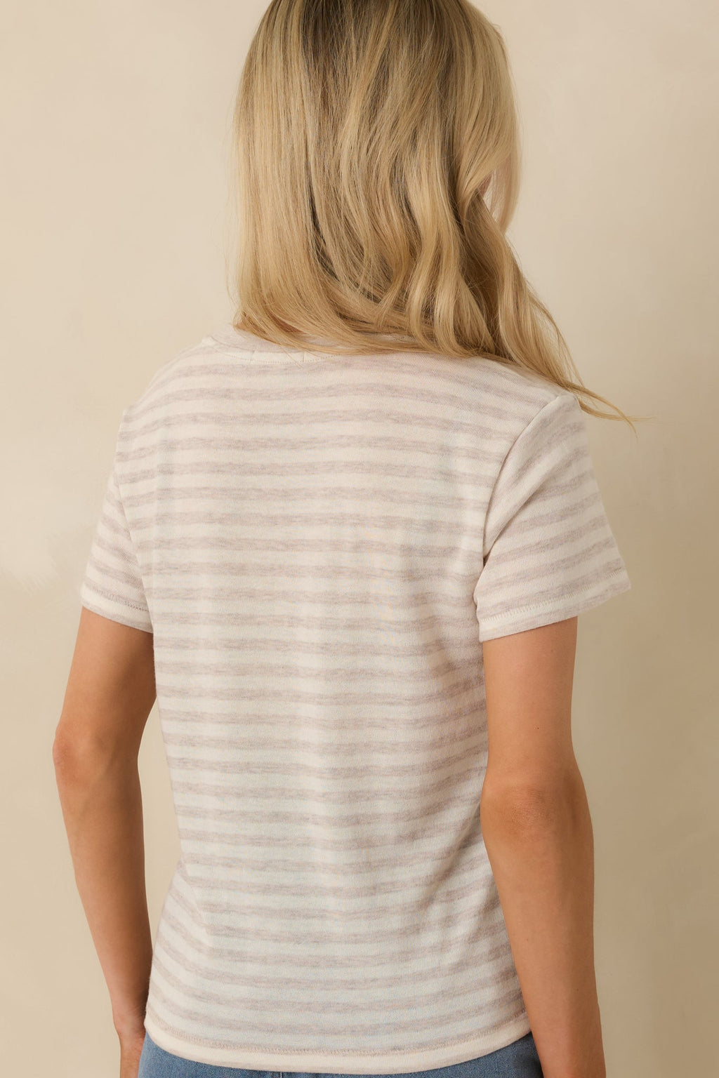 Z Supply Natural Heather Tourist Striped Tee
