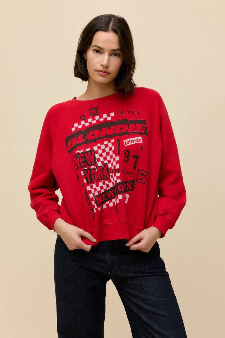 Blondie Self-Titled Shrunken Raglan Sweatshirt