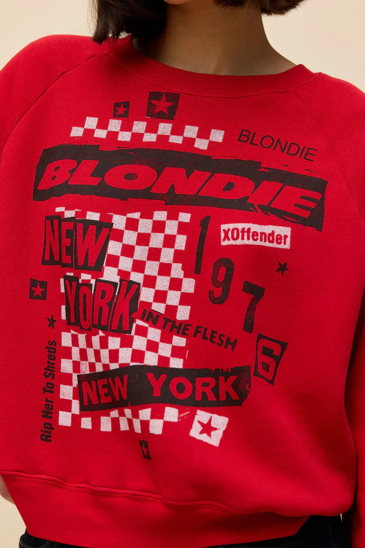 Blondie Self-Titled Shrunken Raglan Sweatshirt