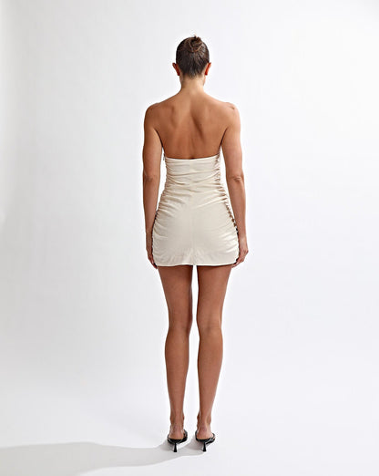 Heidi Strapless Mini Dress Cream