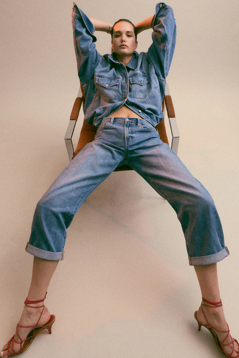 PISTOLA Donny Rolled Hem Boyfriend Jeans