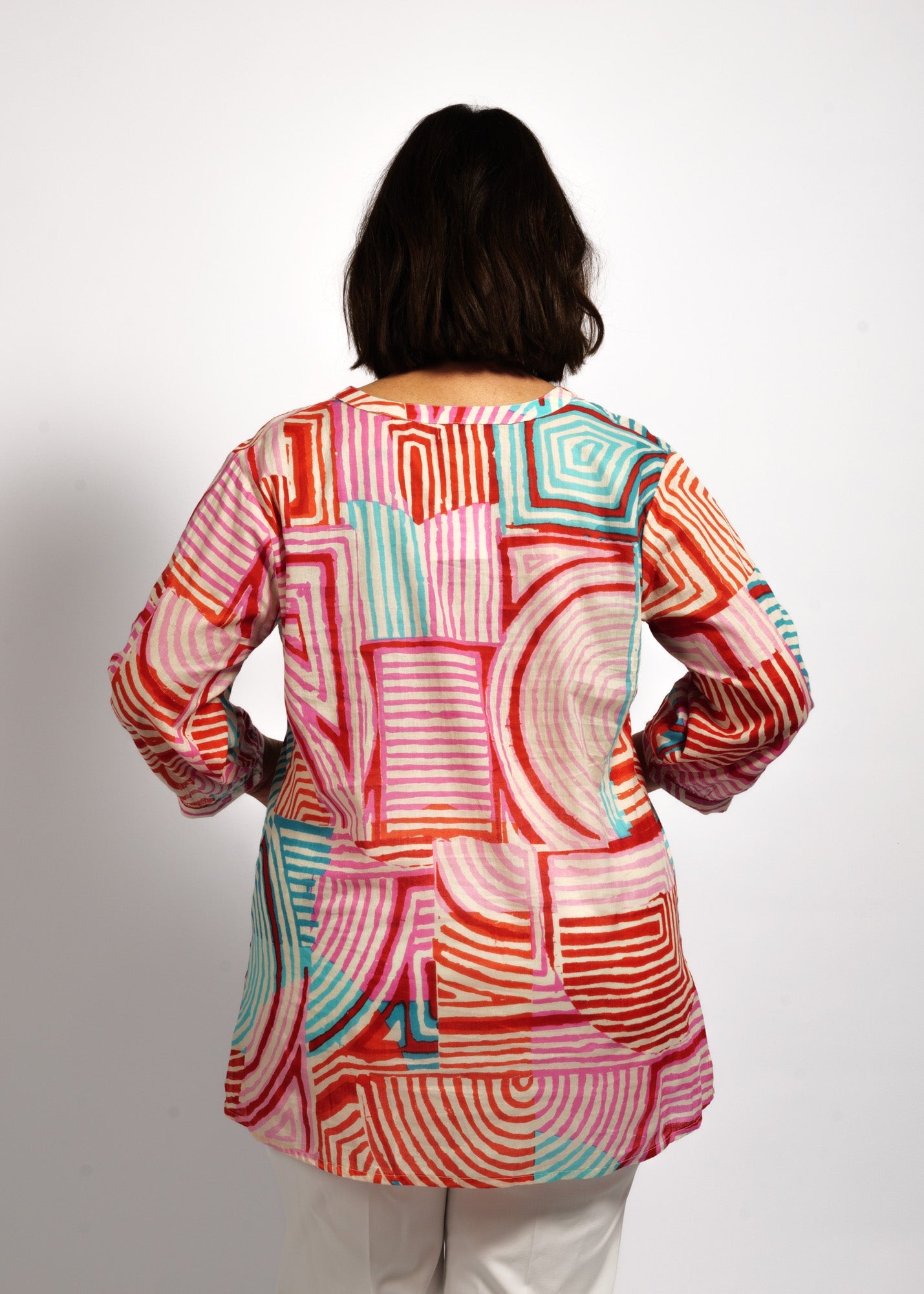 Clara Top in Aqua Pink