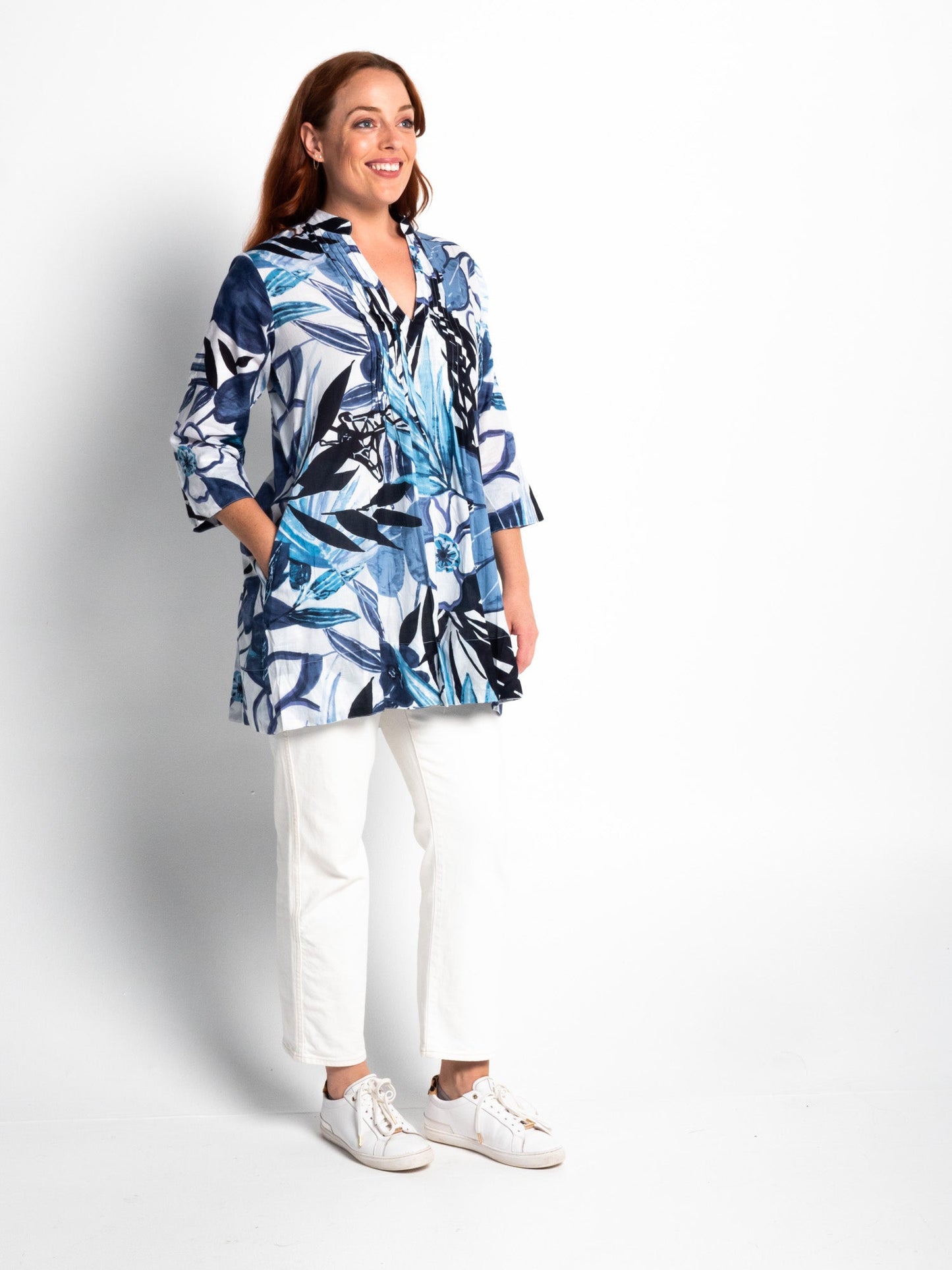 Tully Top in Blue Tropical