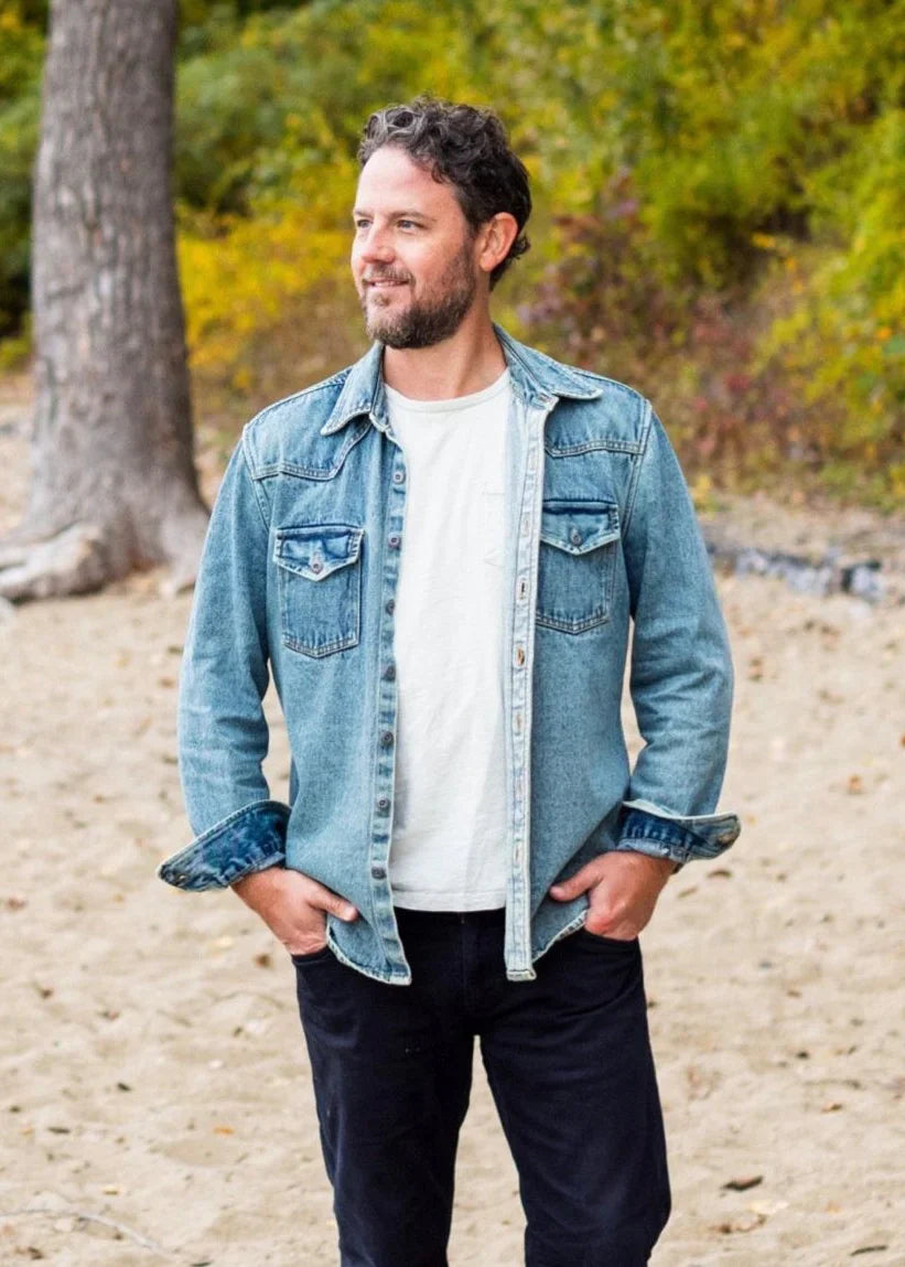 One World Brother The World Traveler Denim Shirt Jacket