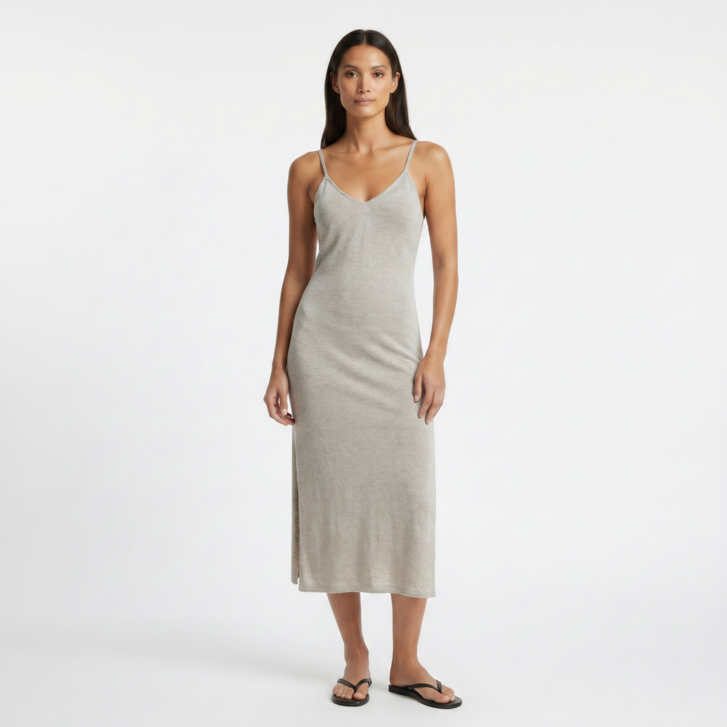 Millie Linen Strappy Slip Dress