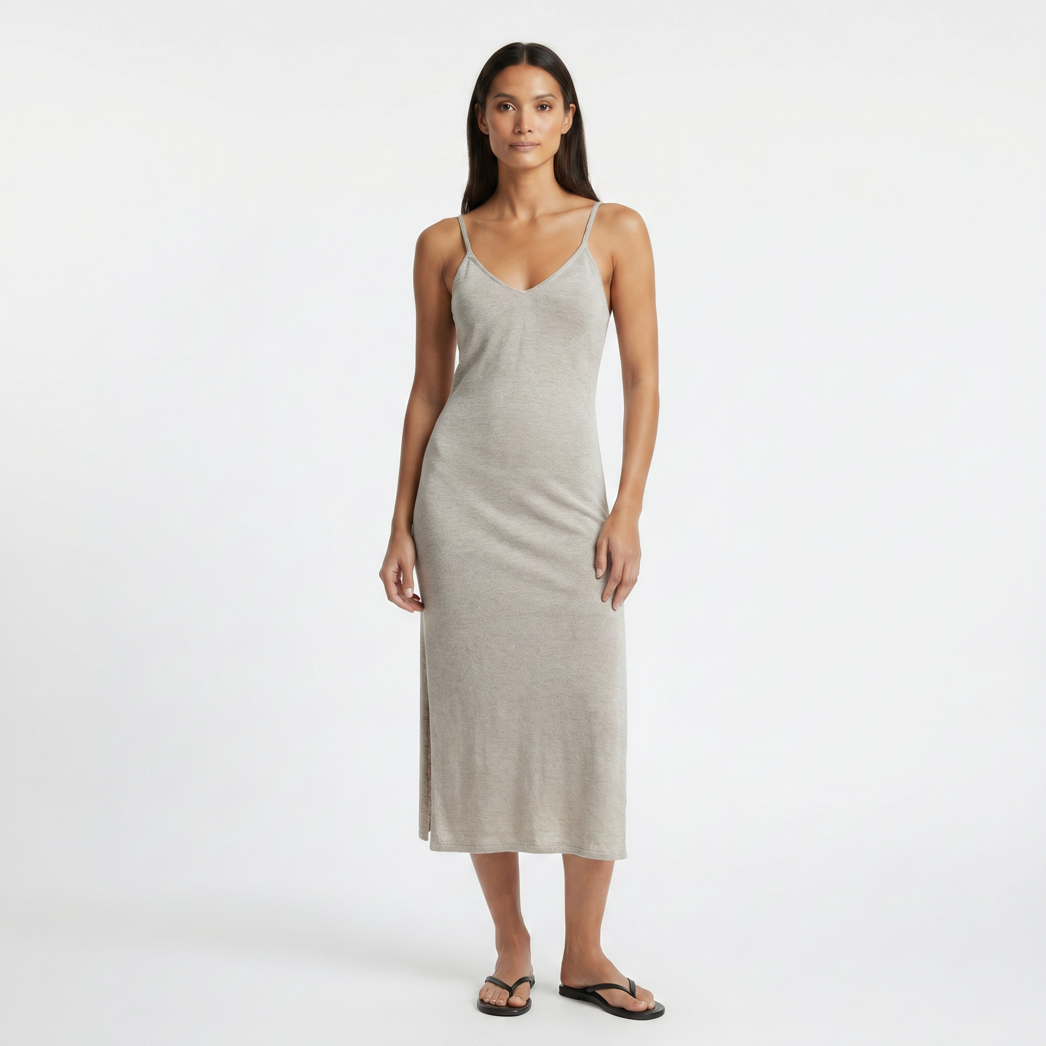 Millie Linen Strappy Slip Dress
