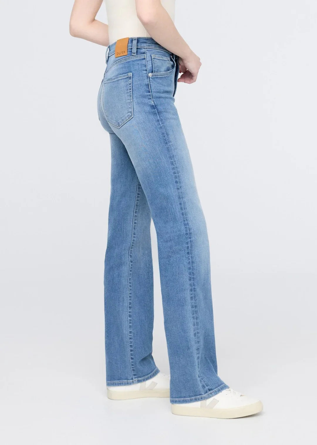 DUER Women's Performance Denim+ High Rise Straight