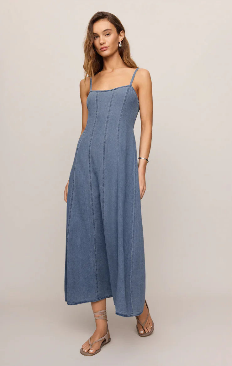 Leonora Indigo Midi Dress