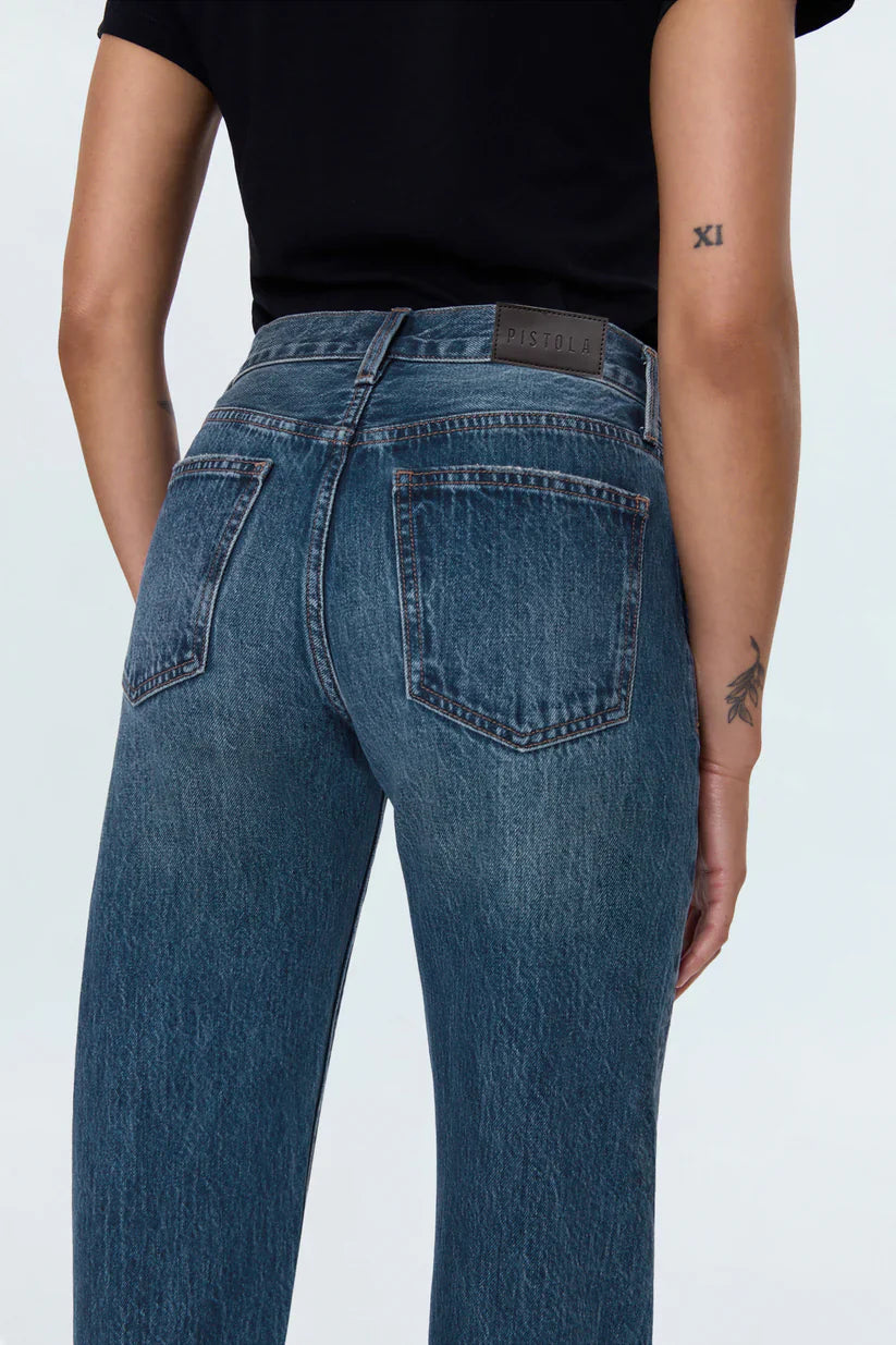 PISTOLA Lexi Mid Rise Bowed Straight Women's Jeans