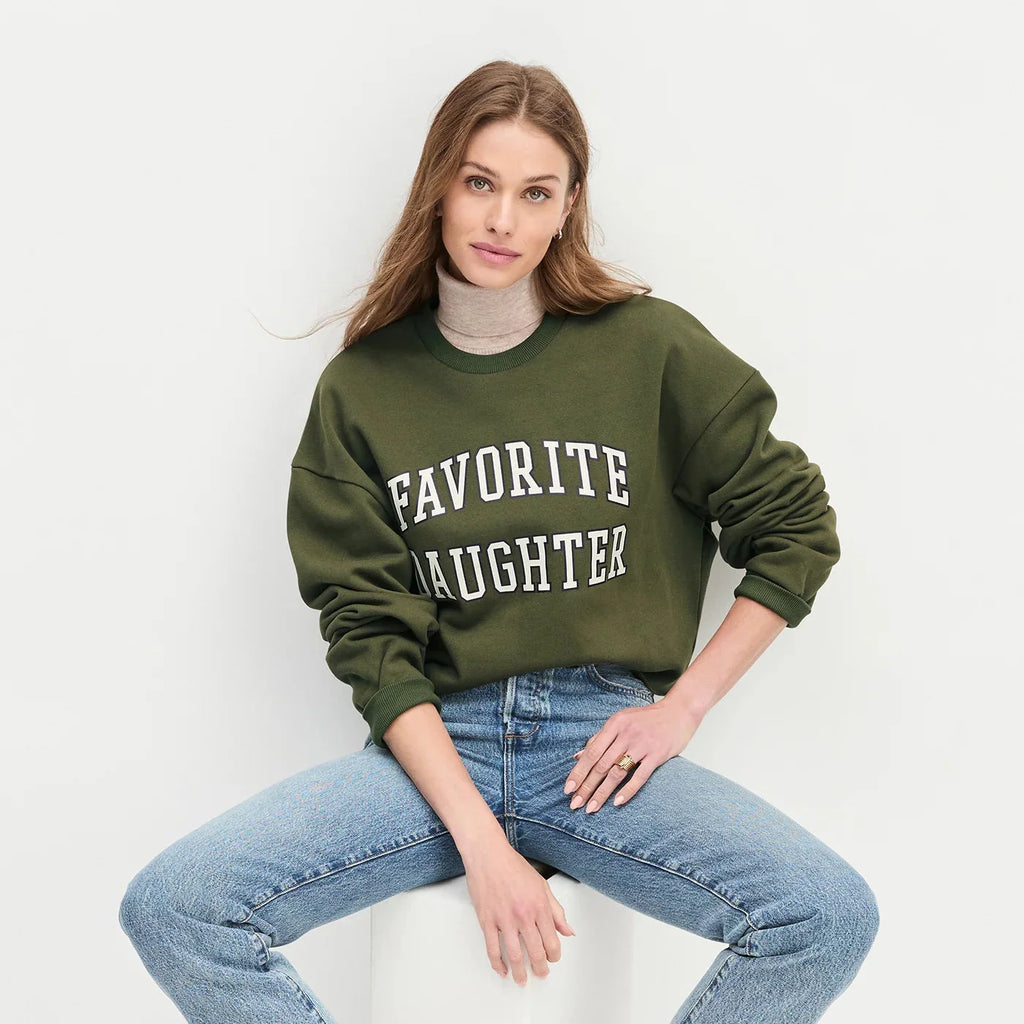Favorite Daughter Cropped Collegiate Sweatshirt