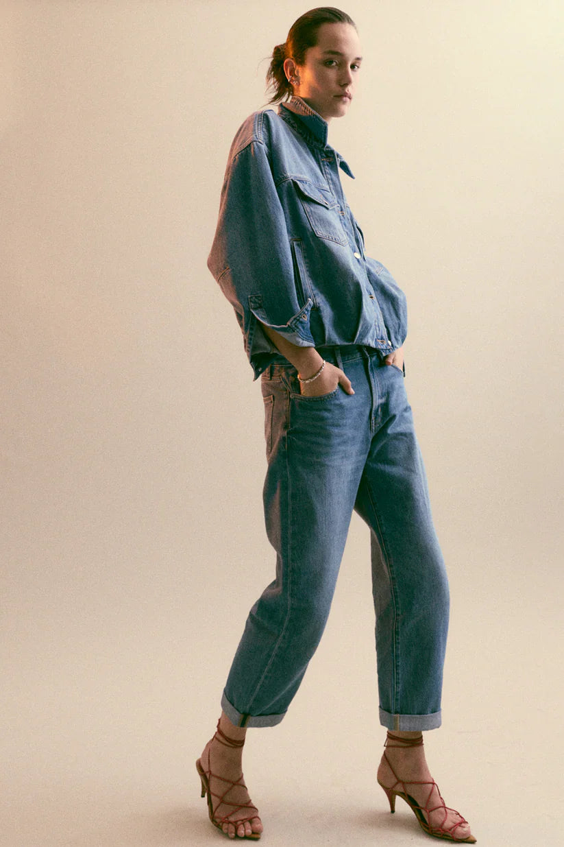 PISTOLA Donny Rolled Hem Boyfriend Jeans