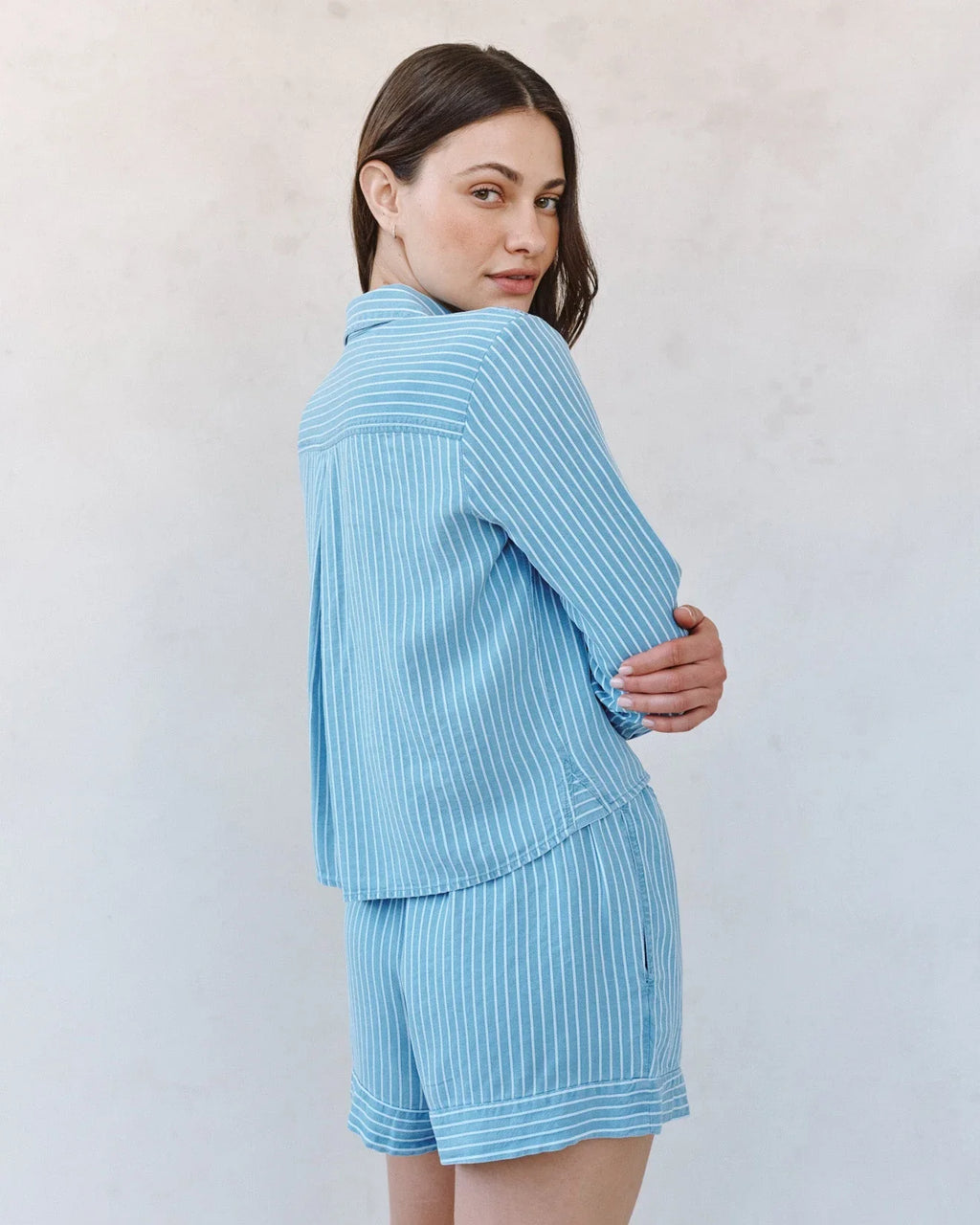 Bella Dahl Mixed Stripe Button Down Shirt