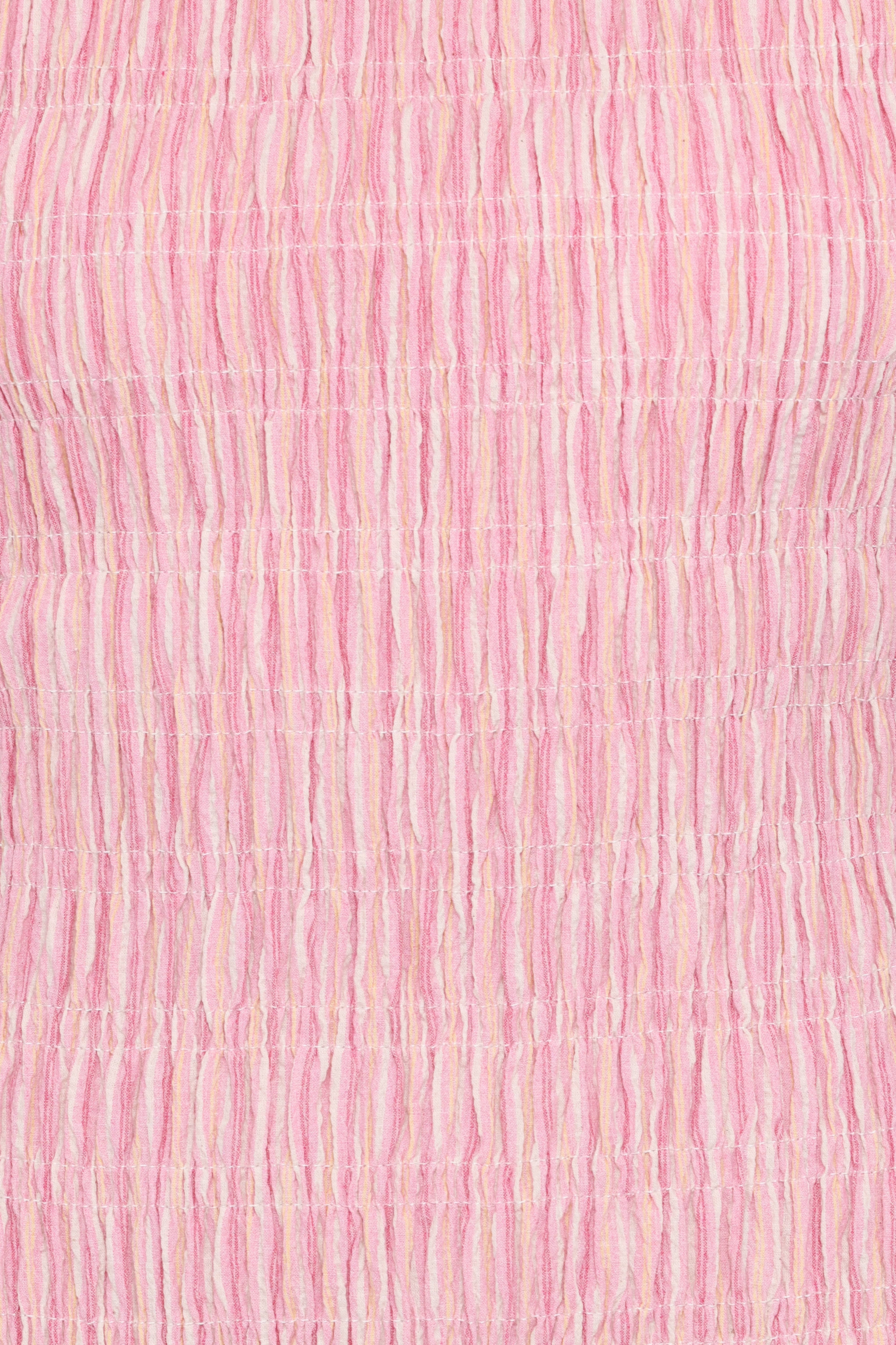 Kaelyn Gather Mini Dress - Pink Stripe