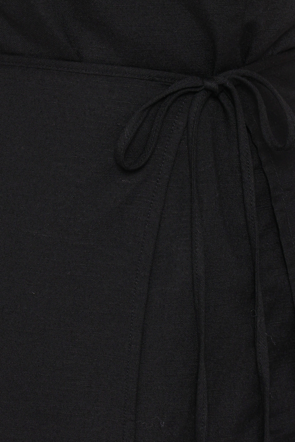 Karmen Wrap Mini Dress - Black