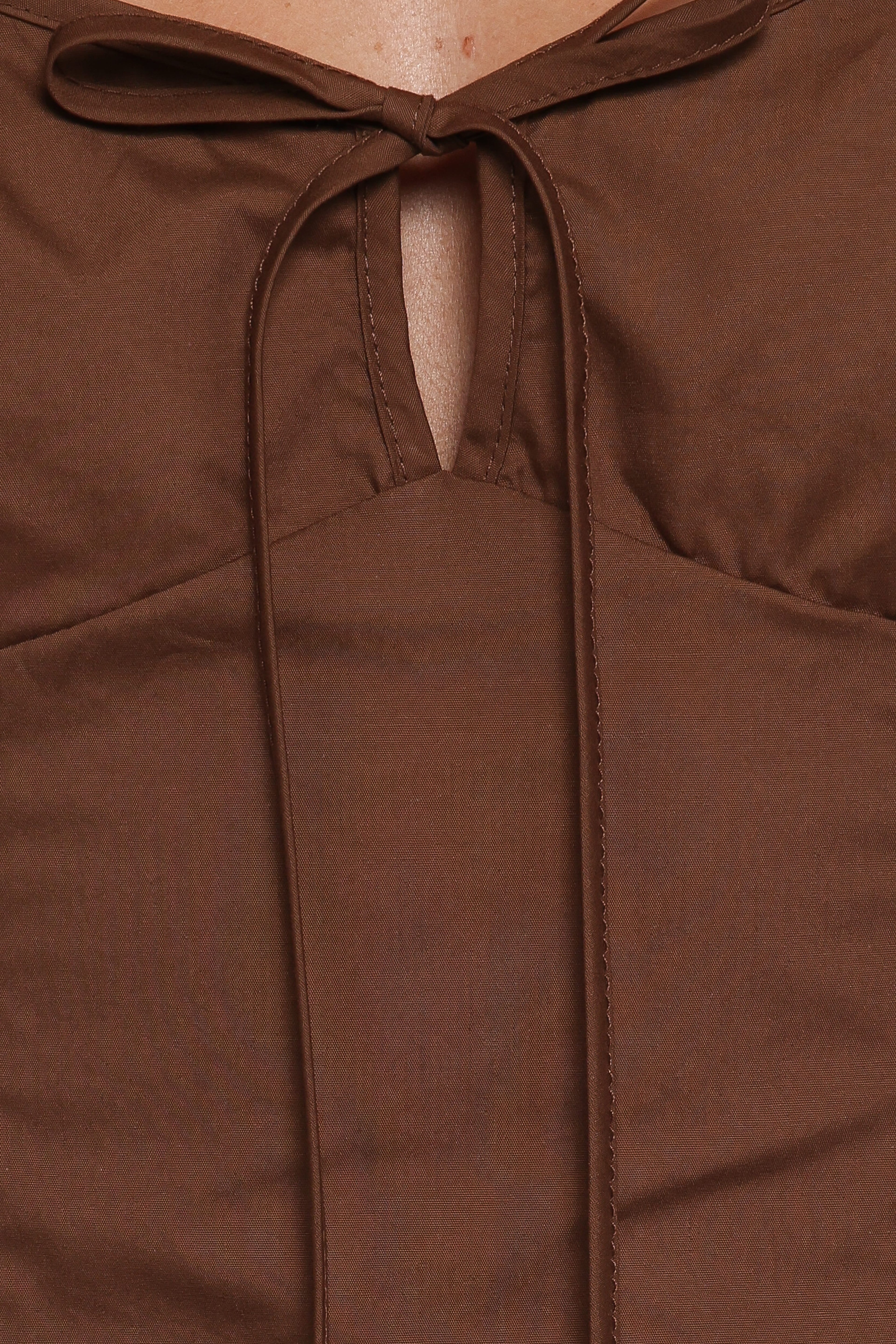 Lacey Mini Dress - Brown