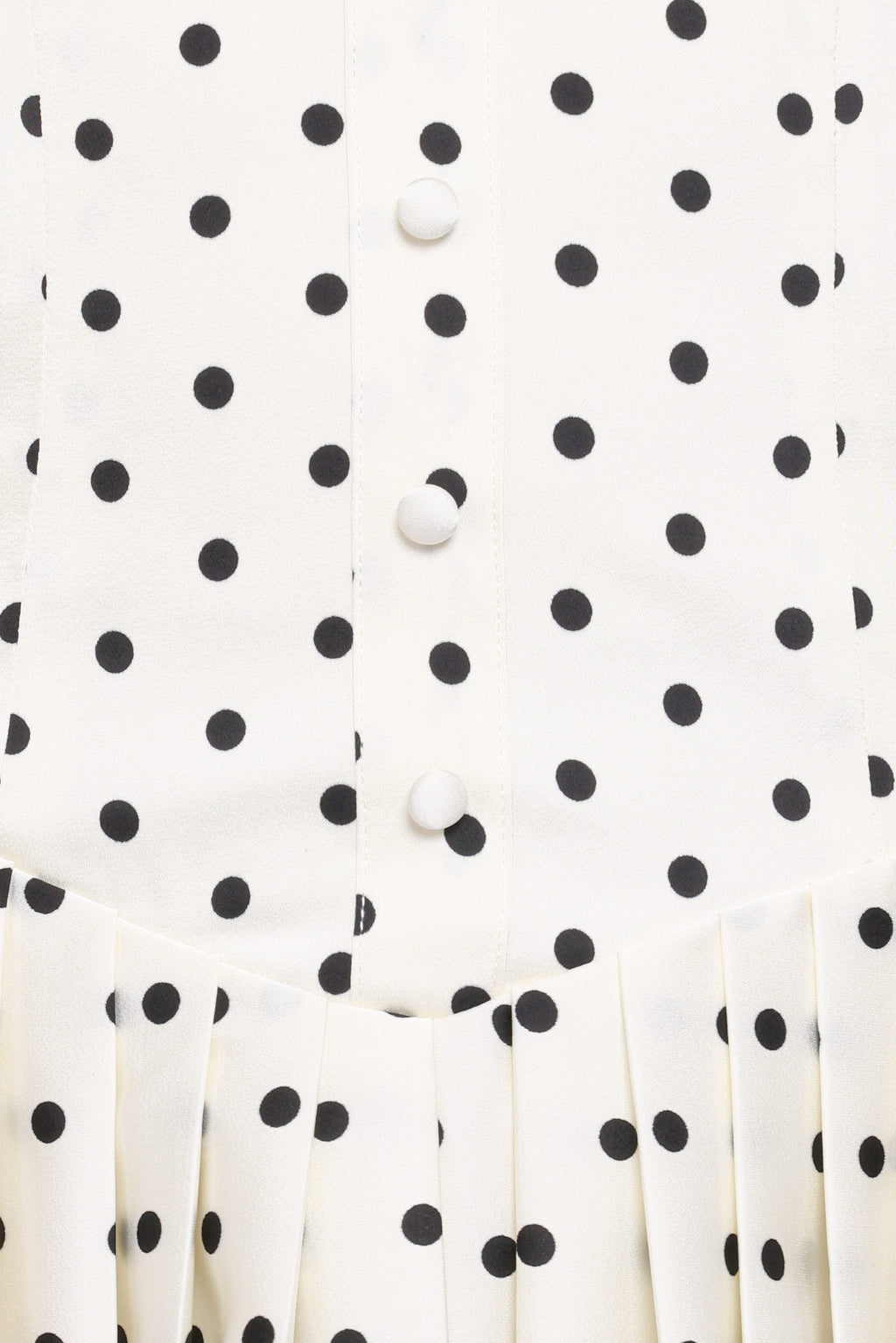 Marlie Off Shoulder Mini Dress - Cream Polka Dot