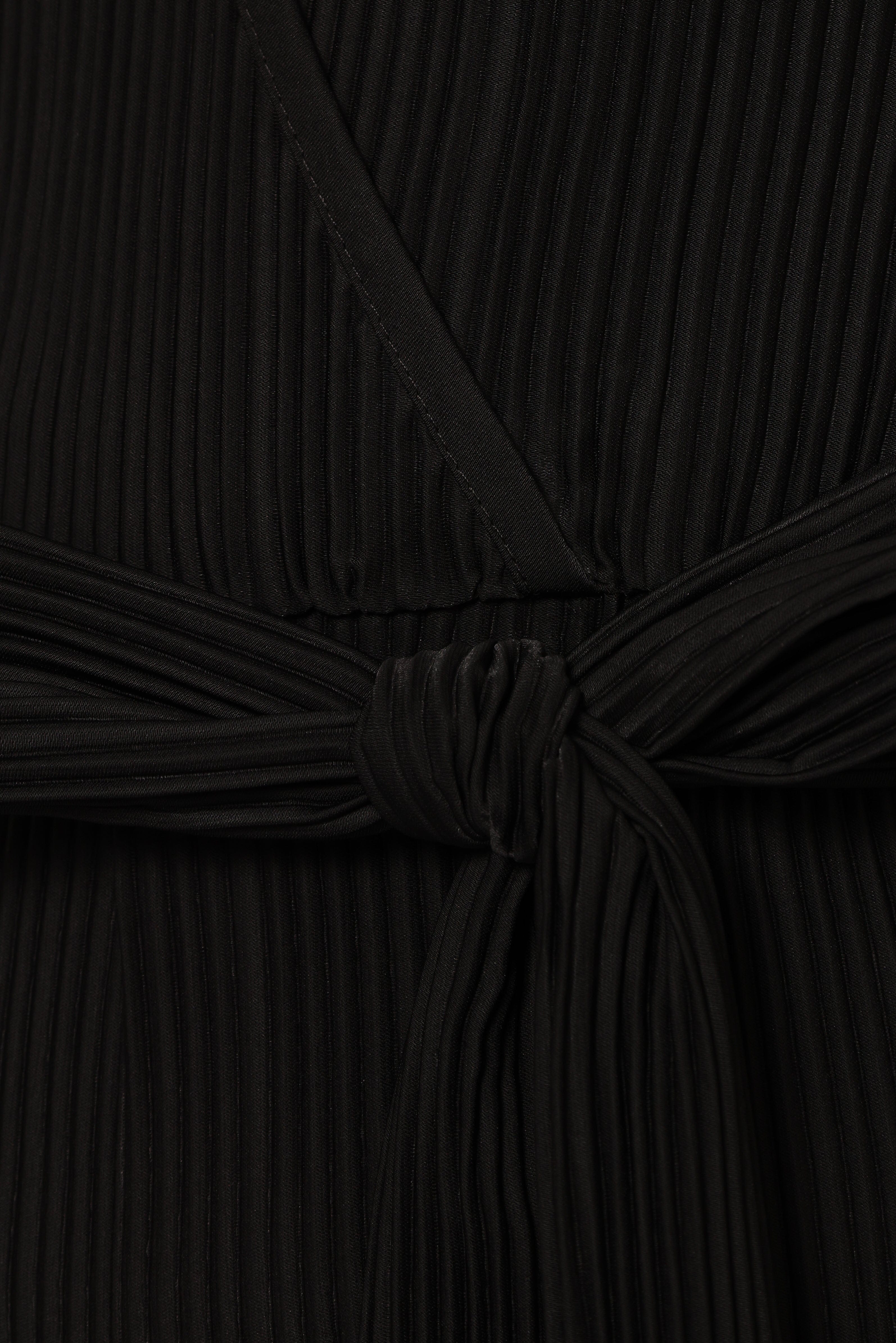 Solange Plisse Jumpsuit - Black