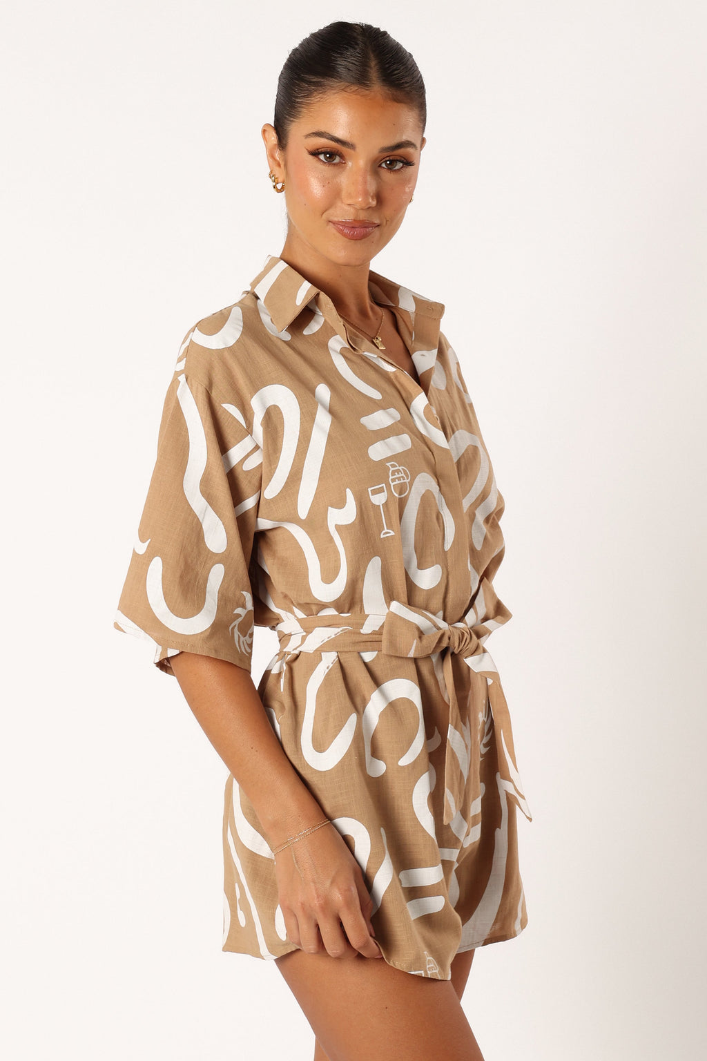 Kellie Romper - Tan