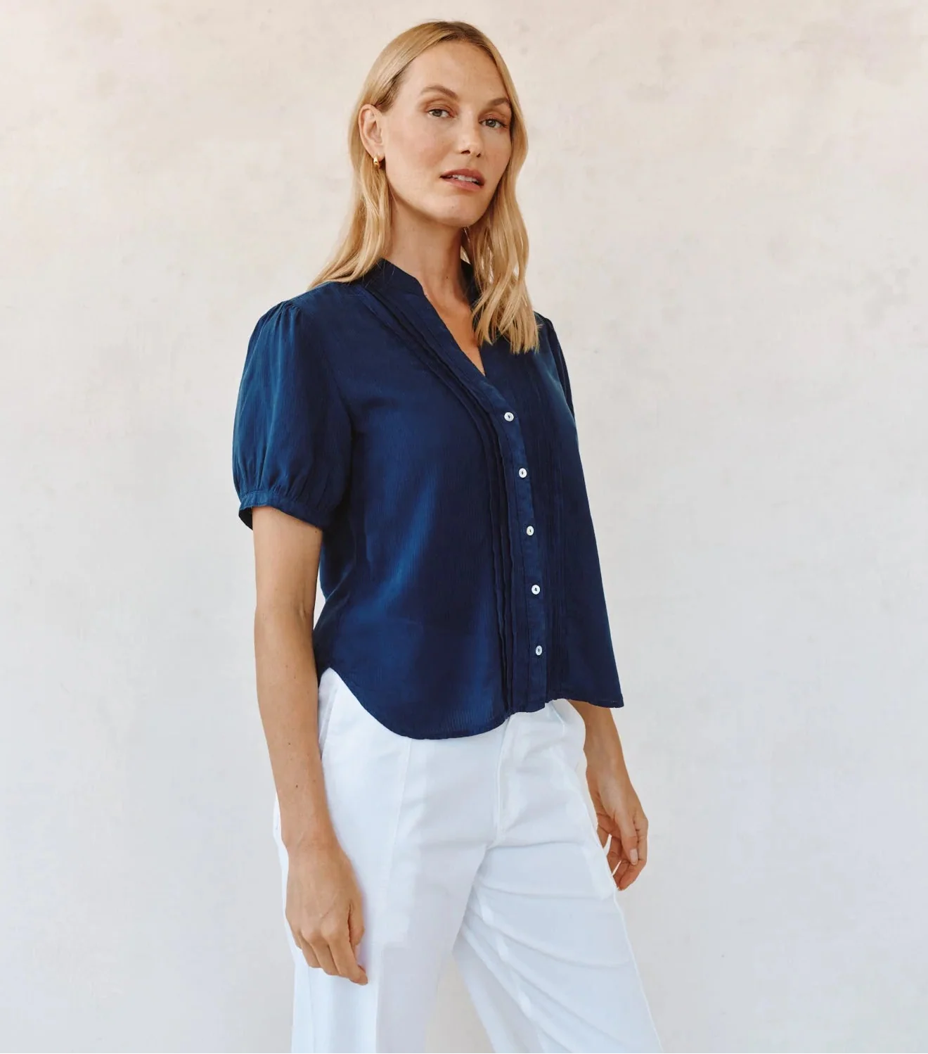 Bella Dahl Short Sleeve Pintuck Shirt